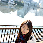 Second pic of Tomoyo Hoshino Asian in short skirt goes to a walk in the city