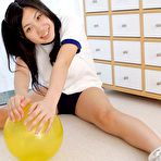 First pic of Miho Takai Asian in sports outfit is sexy while playing with ball