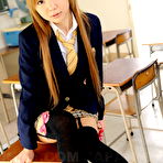 First pic of Nasty babe Rui Hazuki gets licked at school