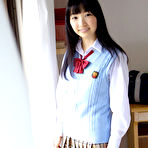 Third pic of Kotone Moriyama Asian in uniform bends and shows ass on street