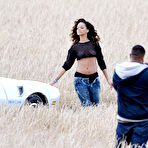 Fourth pic of Rihanna see through and cleavage on set of her new Music Video