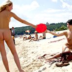 Fourth pic of Watch these smooth nudists play at a public beach