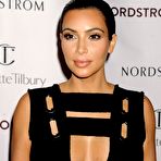 Second pic of Kim Kardashian sexy cleavage in tight black dress