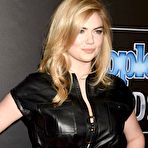 Third pic of Kate Upton in tight leather dress