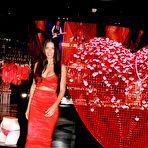 Fourth pic of Adriana Lima in red dress at VS Store Event