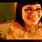 Third pic of Aimee shows off how delicious a tatted schoolgirl would be. Watch as she strips down and uncovers each layer of magic. Imagine touching her all over.