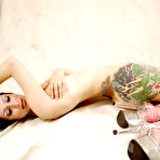 Fourth pic of PinkFineArt | Leggy Tattooed Pinup from EroticBPM
