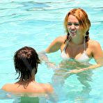 Second pic of Miley Cyrus sexy in bikini poolside shots