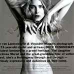 Fourth pic of Dree Hemingway black-&-white fully nude posing scans