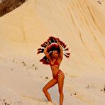 Second pic of Kimberley Garner in red bikini in desert