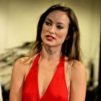 First pic of Olivia Wilde hard nipples under red dress