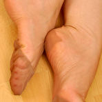 Second pic of Mature feet in stockings at Nylon Angel