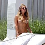 Fourth pic of LeAnn Rimes hard nipples under bikini at a pool in Miami