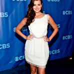 First pic of Cote De Pablo posing for paparazzi at CBS event