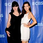 Third pic of Cote De Pablo posing for paparazzi at CBS event