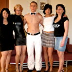 First pic of Four horny mamas doing one strapping butler