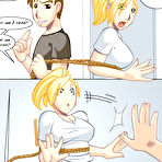 Fourth pic of Bondage sex comics with sexy young blonde