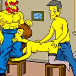 Second pic of Simpsons - Willie with Skinner fucks Edna Krabappel