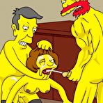 Fourth pic of Simpsons - Willie with Skinner fucks Edna Krabappel