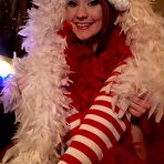 Third pic of Girl in Christmas costume Lucy OHara is fooling around and exposing the body
