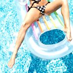 Fourth pic of Nikki Sims Wearing Bikini In A Pool