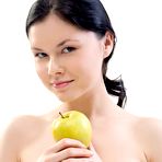 First pic of Nude Model Posing With an Apple