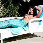 First pic of Sensual brunette Adriana Chechik takes her mermaid fishtail off and shows her slit