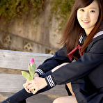 Third pic of Teen Kana Yuuki is schoolgirl with nice face and slender figure