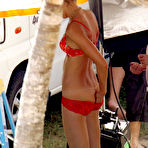 Second pic of Karolina Kurkova in bikini & topless candids