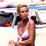 Second pic of Federica Mancini sunbathing topless on a beach