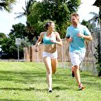First pic of Mature babe Cory Chase gets worked up while jogging at PinkWorld Blog