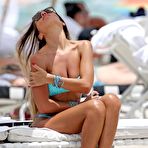 First pic of Barbara Guerra exposed ass in blue bikini