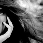 Third pic of Bianca Balti black-&-white sexy posing photoshoot