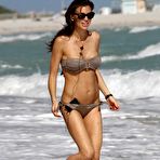Fourth pic of Claudia Galanti sexy in bikini on the beach in Miami