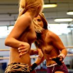 Fourth pic of Sultry girls Celine Doll and Aleska Diamond are licking each other while the raunchy cat fight