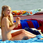 Fourth pic of Emma Rigby sexy in bikini poolside shots in Spain