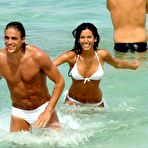 Second pic of Federica Nargi in white bikini on the beach
