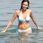Third pic of Ines Sastre caught in blue bikini on the beach