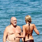 Fourth pic of Busty Jenna Bentley on the beach with old man