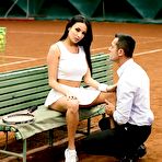 Second pic of Sex Previews - Anissa Kate busty strips on tennis court and gets her ass fucked with cumshot