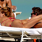 Second pic of Jesica Cirio areola slip in red bikini