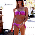Second pic of Kelly Bensimon in pink and blue bikini paparazzi shots
