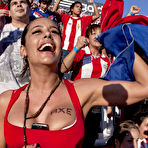 Third pic of Larissa Riquelme nipple slip and deep cleavage at World Cup championship