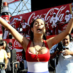 Fourth pic of Larissa Riquelme nipple slip and deep cleavage at World Cup championship