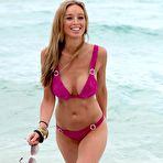 First pic of Busty Lauren Pope sexy in bikini on the beach