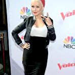 Fourth pic of Christina Aguilera at The Voice Karaoke For Charity