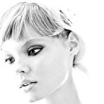 First pic of Polish fashion model Magdalena Frackowiak black-and-white topless scans from magazines