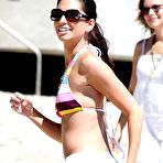 Fourth pic of Melissa Rycroft playing beach tennis in a bikini top