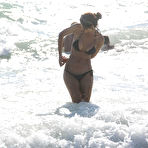 First pic of Micaela Schaefer sexy in black bikini on the beach