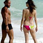 Fourth pic of Minnie Driver sexy in bikini candids in Carribean beach